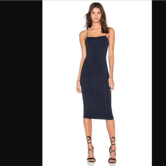 Alexander Wang Black Strappy Tank Dress Midi - Picture 2 of 8